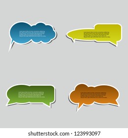 Colorful speech bubbles