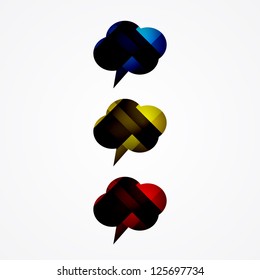 Colorful speech bubbles