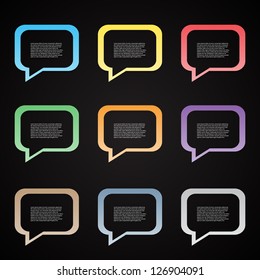 Colorful speech bubbles