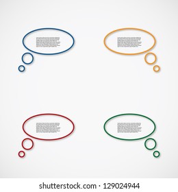 Colorful speech bubbles