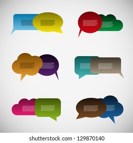 Colorful speech bubbles