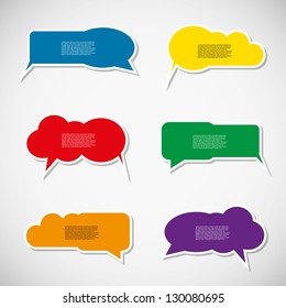 Colorful speech bubbles