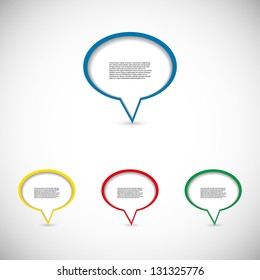 Colorful speech bubbles