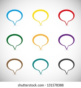 Colorful speech bubbles