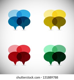 Colorful speech bubbles