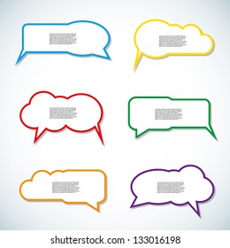 Colorful speech bubbles