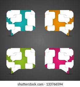 Colorful speech bubbles