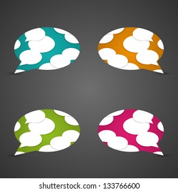 Colorful speech bubbles