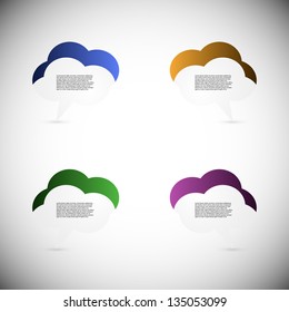 Colorful speech bubbles