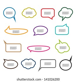 Colorful speech bubbles
