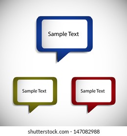 Colorful speech bubbles