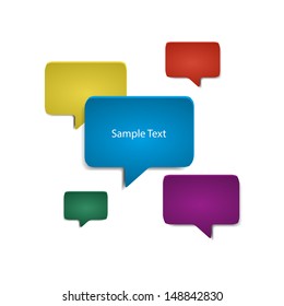 Colorful speech bubbles