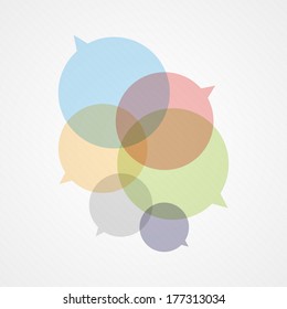 Colorful speech bubbles