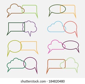 Colorful speech bubbles