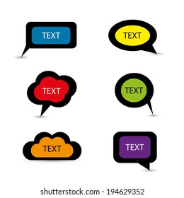 Colorful speech bubbles