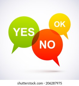 Colorful speech bubbles.