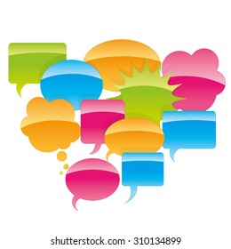 Colorful speech bubbles