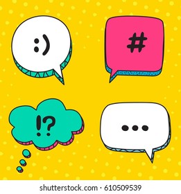 colorful speech bubbles