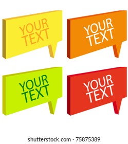 Colorful speech bubbles