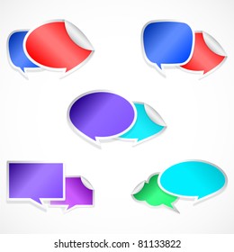 Colorful speech bubbles