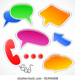 Colorful speech bubbles