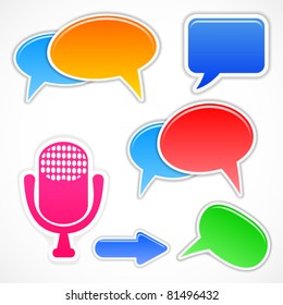 Colorful speech bubbles