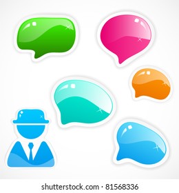Colorful speech bubbles