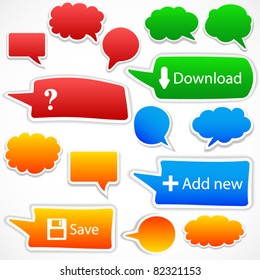 Colorful speech bubbles
