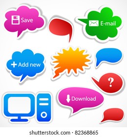 Colorful speech bubbles