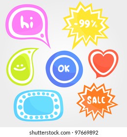 Colorful speech bubbles