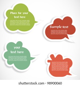 Colorful speech bubbles