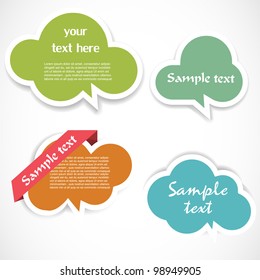 Colorful speech bubbles