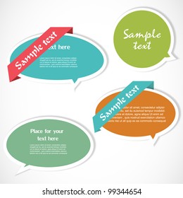 Colorful speech bubbles