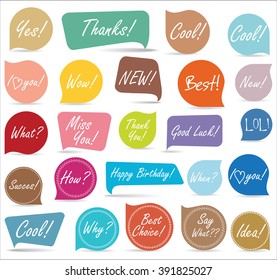 Colorful speech bubbles collection