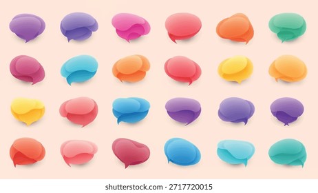 Colorful Speech Bubbles Collection - Dynamic Modern Design Elements