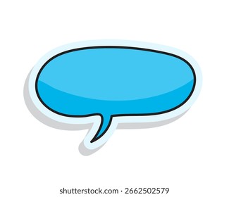 Bolhas de fala coloridas em estilo desenhado à mão , caixa de bate-papo, caixa de mensagem, balão de pensamento, balão de fala, ilustrações de vetor de elementos de desenhos animados