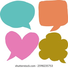 Colorful Speech Bubbles Illustration clipart