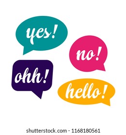 colorful Speech bubbles isolated. Vector illustration