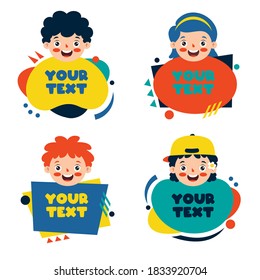 Colorful Speech Bubbles And Labels