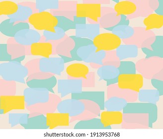 colorful speech bubbles pattern- vector illustration