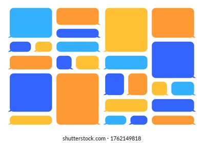 Blue interface chat yellow Set Up