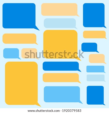 Colorful speech bubbles set. Message icons