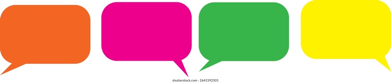 Colorful Speech Bubbles With Sticky Notes 