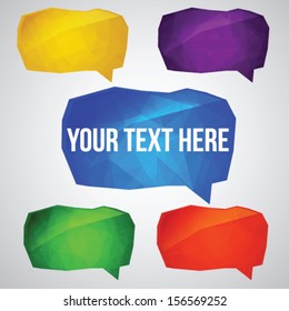 Colorful Speech Bubbles with Triangles