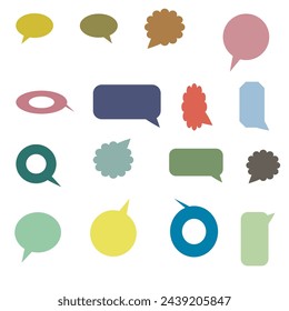 Colorful Speech Bubbles in Various Shapes and Sizes