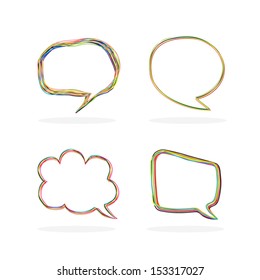 Colorful Speech Bubbles, Vector
