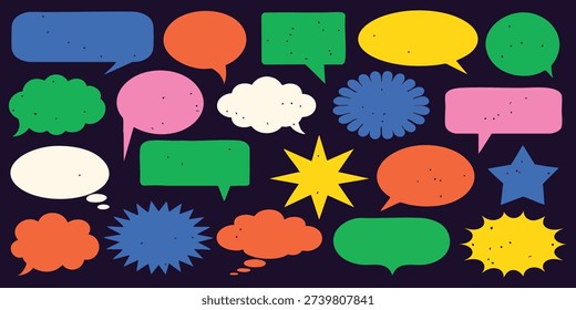 Colorful speech bubbles vector collection