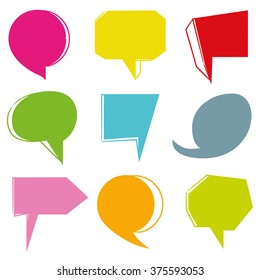 colorful speech bubbles, vector cute communication bubbles, bubble collection