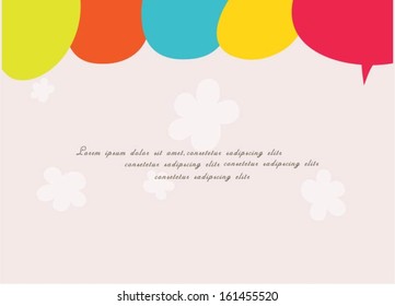 Colorful speech bubbles vector design.