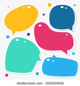 Colorful speech bubbles vector illustration